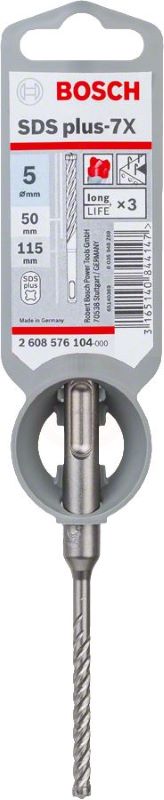 - Bosch SDS Plus-7X Kırıcı Delici Uç 5,0x115 mm (1 Adet) 
