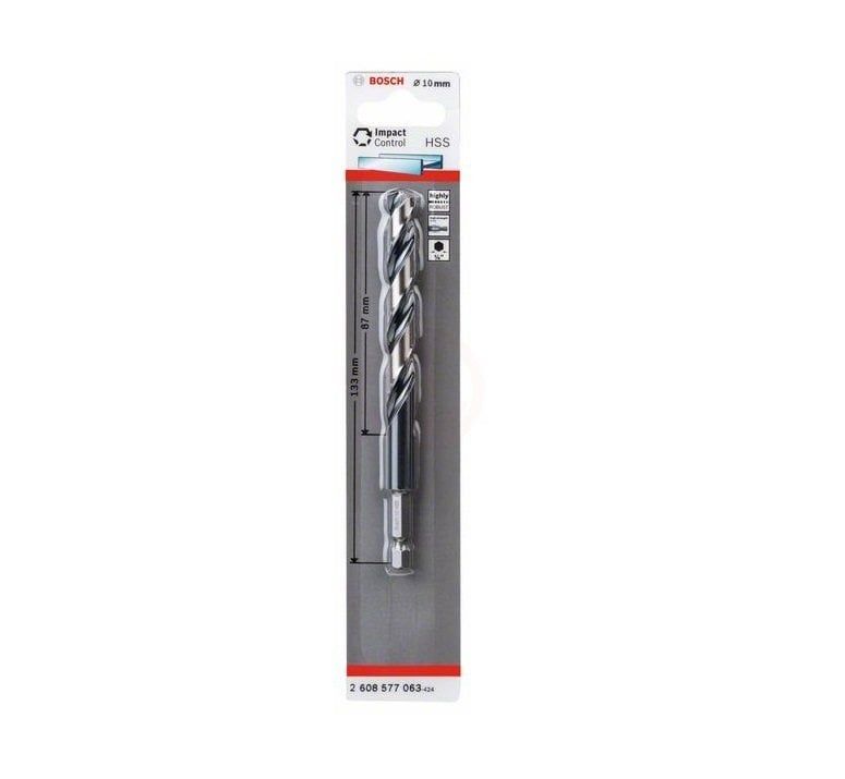 Bosch Metal Matkap Ucu Impact Control HSS Altıgen Şaft 10,0x133 mm 