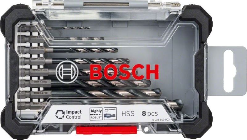 Bosch Metal Matkap Ucu Impact Control HSS Altıgen Şaft Set (8 Parça) 