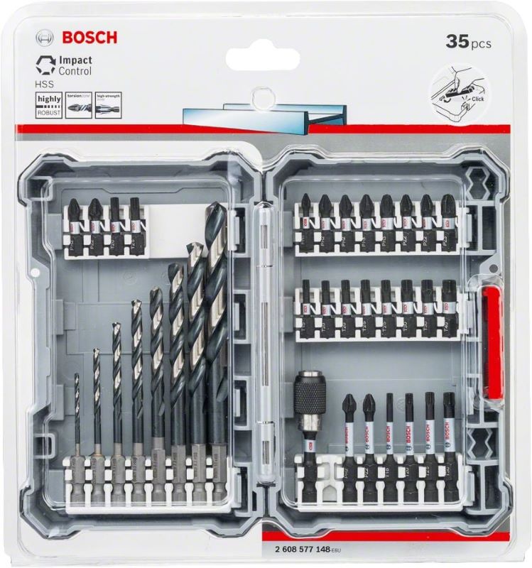 Bosch Vidalama ve Delme Ucu Impact Control HSS Set (35 Parça) 