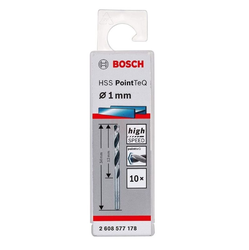 Bosch Metal Matkap Ucu HSS PointTeQ (DIN 338) 1,0 mm (10 Adet) 