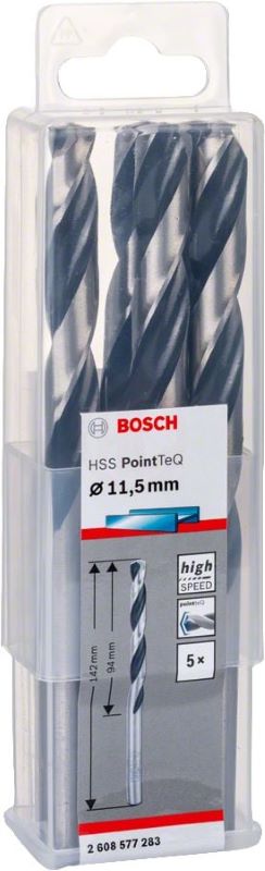Bosch Metal Matkap Ucu HSS PointTeQ (DIN 338) 11,5 mm (5 Adet) 