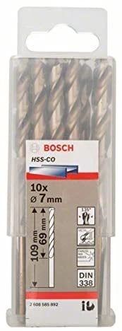 Bosch Metal Matkap Ucu HSS-Co DIN 338 (Altın) 7,0x109 mm (10 Adet) 
