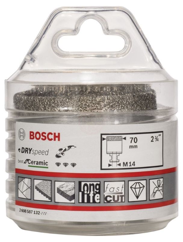 Bosch Kuru Elmas Delici Uç DrySpeed Best For Ceramic 70x35 mm 