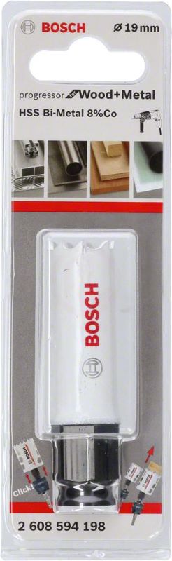 Bosch Progressor Metal ve Ahşap Delik Açma Testeresi 19 mm 