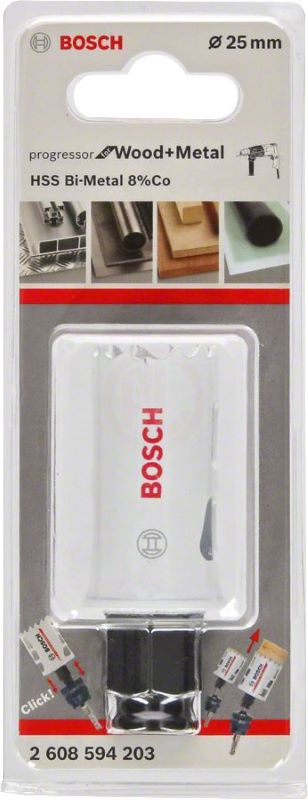Bosch Progressor Metal ve Ahşap Delik Açma Testeresi 25 mm 