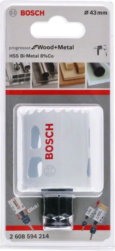 Bosch Progressor Metal ve Ahşap Delik Açma Testeresi 43 mm 