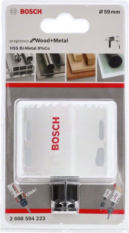Bosch Progressor Metal ve Ahşap Delik Açma Testeresi 59 mm 