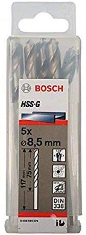 Bosch Metal Matkap Ucu HSS-G DIN 338 (Gümüş) 8,5x117 mm (5 Adet) 