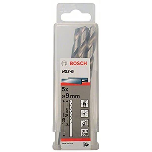 Bosch Metal Matkap Ucu HSS-G DIN 338 (Gümüş) 9,0x125 mm (5 Adet) 