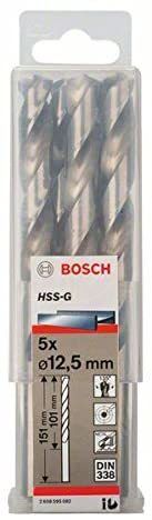 Bosch Metal Matkap Ucu HSS-G DIN 338 (Gümüş) 12,5x151 mm (5 Adet) 