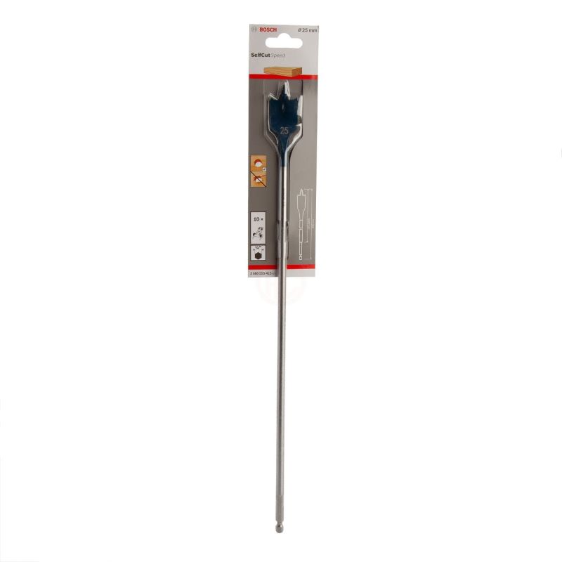 - Bosch SelfCut Speed Yaprak Ahşap Matkap Ucu 1/4 İnç Altıgen Şaft 25x400 mm 