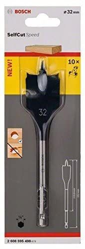 - Bosch SelfCut Speed Yaprak Ahşap Matkap Ucu 1/4 İnç Altıgen Şaft 32x152 mm 