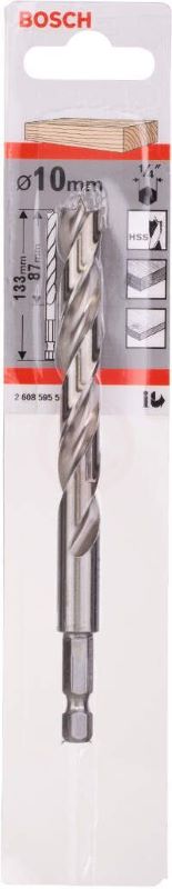 Bosch Ahşap Matkap Ucu HSS Altıgen Şaft 10x133 mm 
