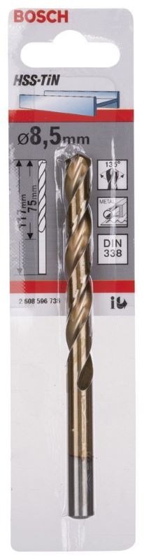 Bosch Metal Matkap Ucu HSS-TiN (DIN 338) Titanyum 8,5x117 mm (1 Adet) 