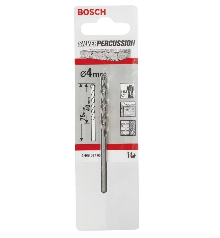 Bosch Beton Matkap Ucu CYL-3 Silver Percussion 4x75 mm 