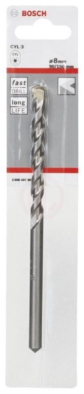 Bosch Beton Matkap Ucu CYL-3 Silver Percussion 8x150 mm 