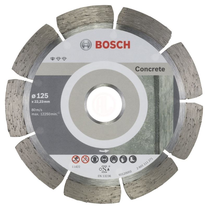 Bosch Elmas Kesme Diski Standard For Concrete 125x22,23 mm (10 Adet) 