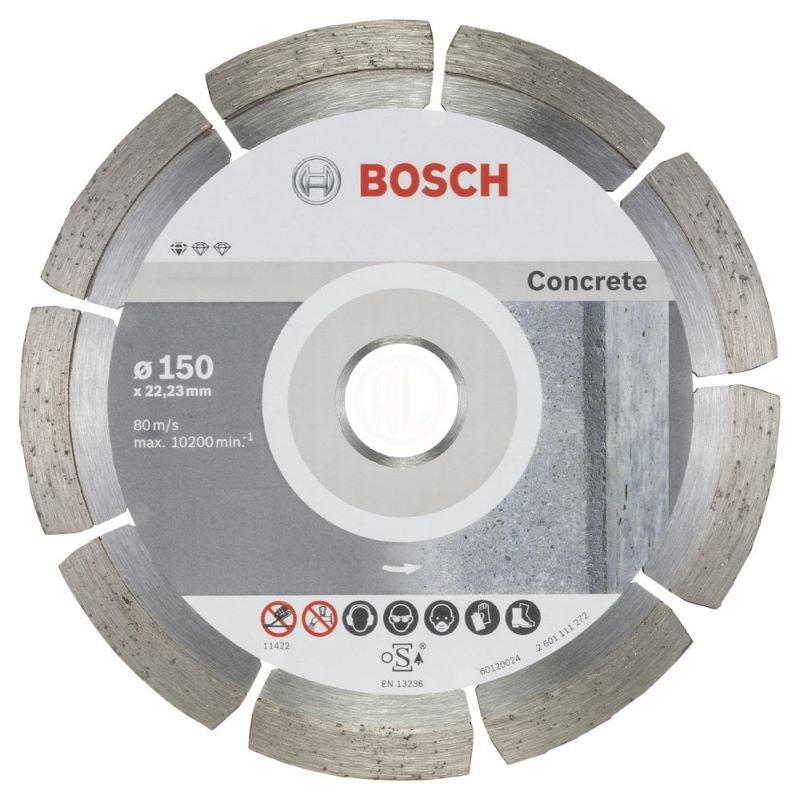 Bosch Elmas Kesme Diski Standard For Concrete 150x22,23 mm (10 Adet) 