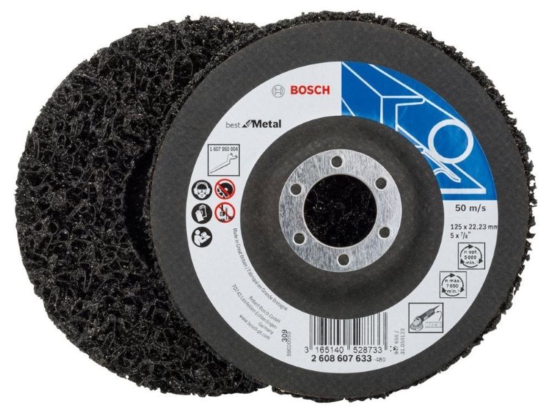 Bosch Metal Taşlama Keçe Zımpara Diski Best For Metal 115x22,23 mm Siyah 
