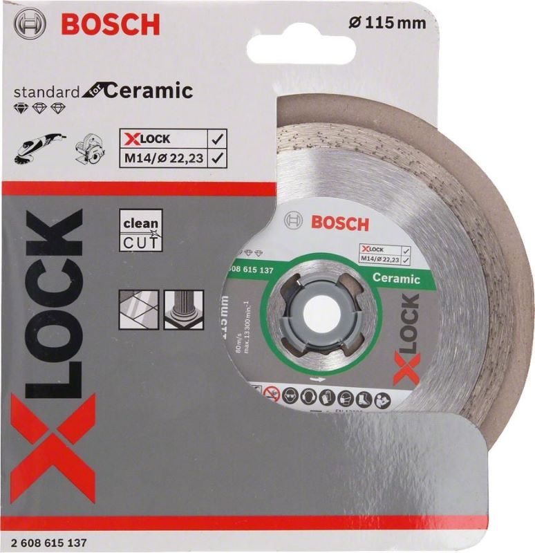 Bosch X-Lock Elmas Kesme Diski Standard For Ceramic 115x22,23 mm 