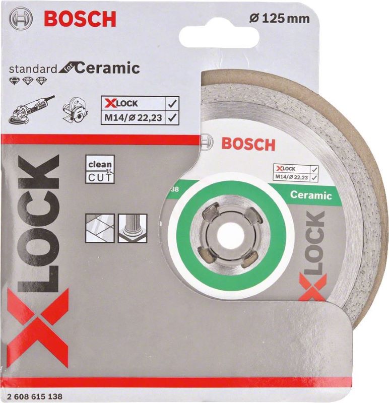 Bosch X-Lock Elmas Kesme Diski Standard For Ceramic 125x22,23 mm 