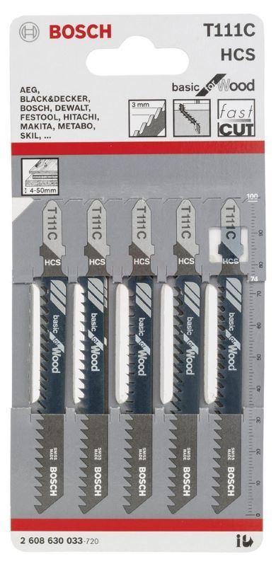 Bosch Dekupaj Testere Bıçağı Basic For Wood T 111 C 100 mm (5 Adet) 