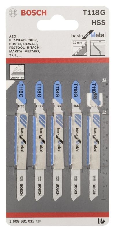 Bosch Dekupaj Testere Bıçağı Basic For Metal T 118 G 92 mm (5 Adet) 