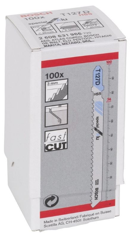 Bosch Dekupaj Testere Bıçağı Special For Alu T 127 D 100 mm (100 Adet) 