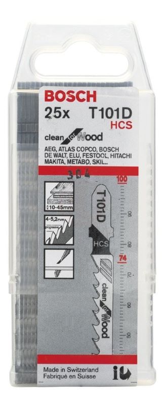 Bosch Dekupaj Testere Bıçağı Clean For Wood T 101 D 100 mm (25 Adet) 