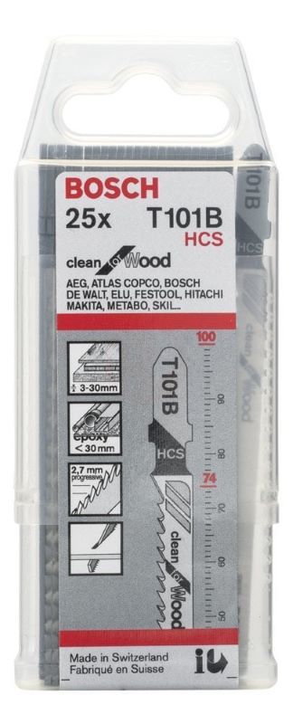 Bosch Dekupaj Testere Bıçağı Clean For Wood T 101 B 100 mm (25 Adet) 