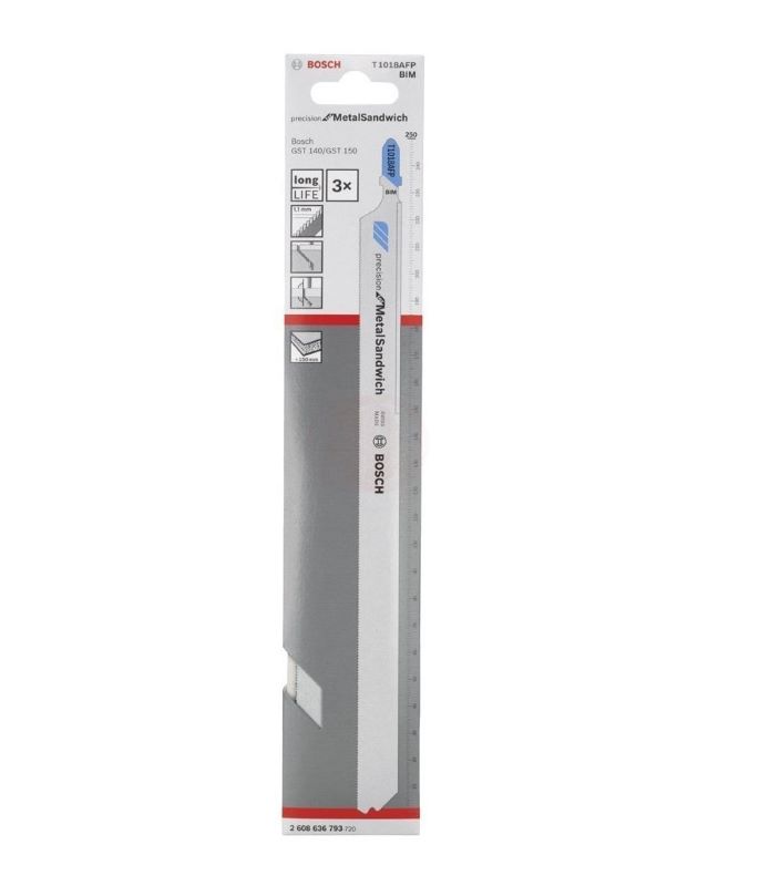 Bosch Dekupaj Testere Bıçağı Precision For Metal-Sandwich T 1018 AFP 250 mm (3 Adet) 
