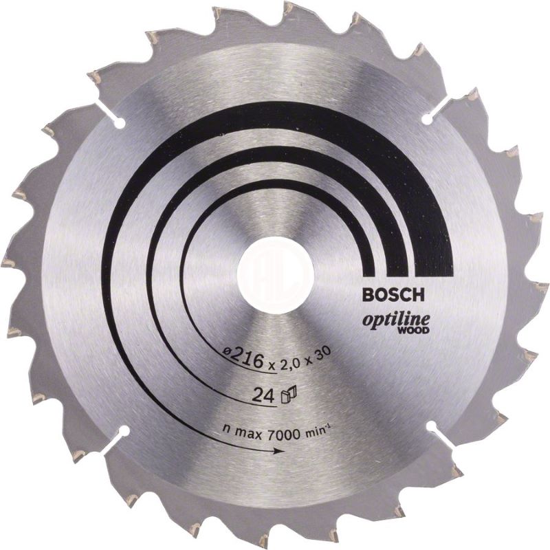 Bosch Daire Testere Bıçağı Optiline Wood 216x30 mm 24 Diş 