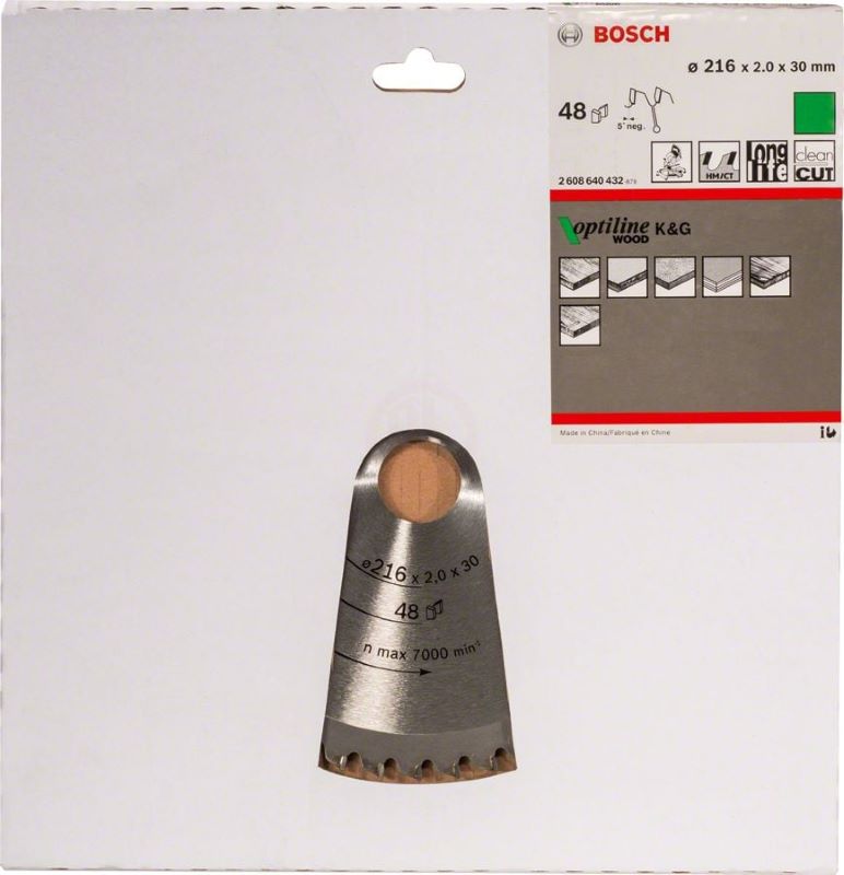 Bosch Daire Testere Bıçağı Optiline Wood 216x30 mm 48 Diş 