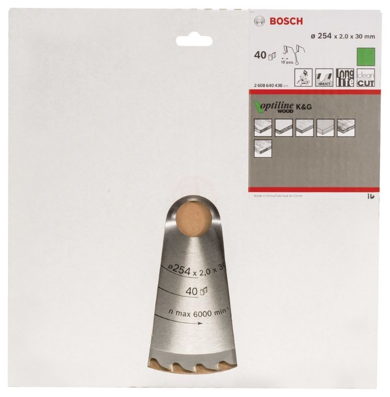 Bosch Daire Testere Bıçağı Optiline Wood 254x30 mm 40 Diş 