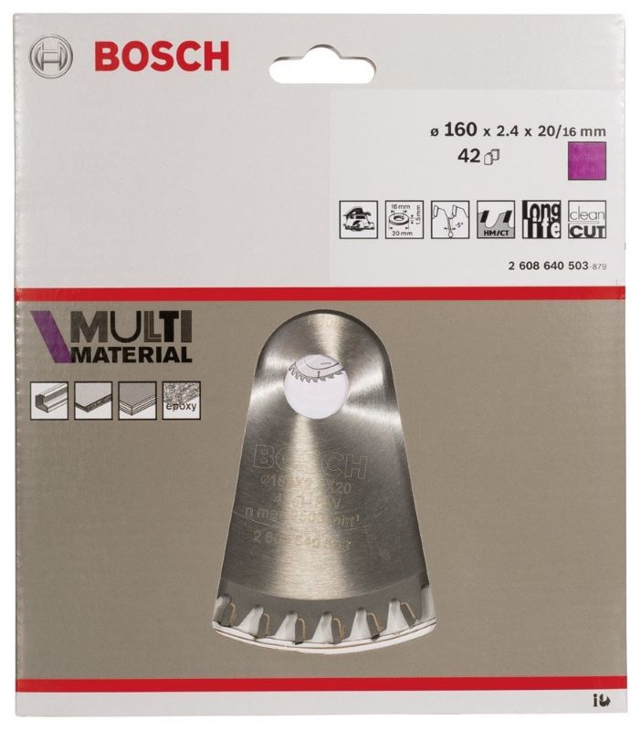 Bosch Daire Testere Bıçağı Multi Material 160x20 mm 42 Diş 