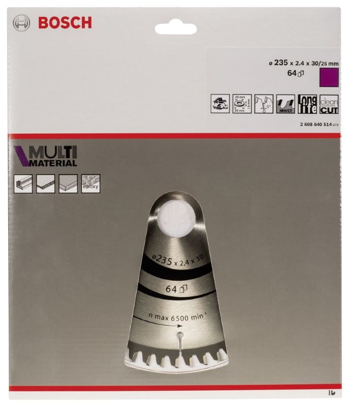 Bosch Daire Testere Bıçağı Multi Material 235x30/25 mm 64 Diş 