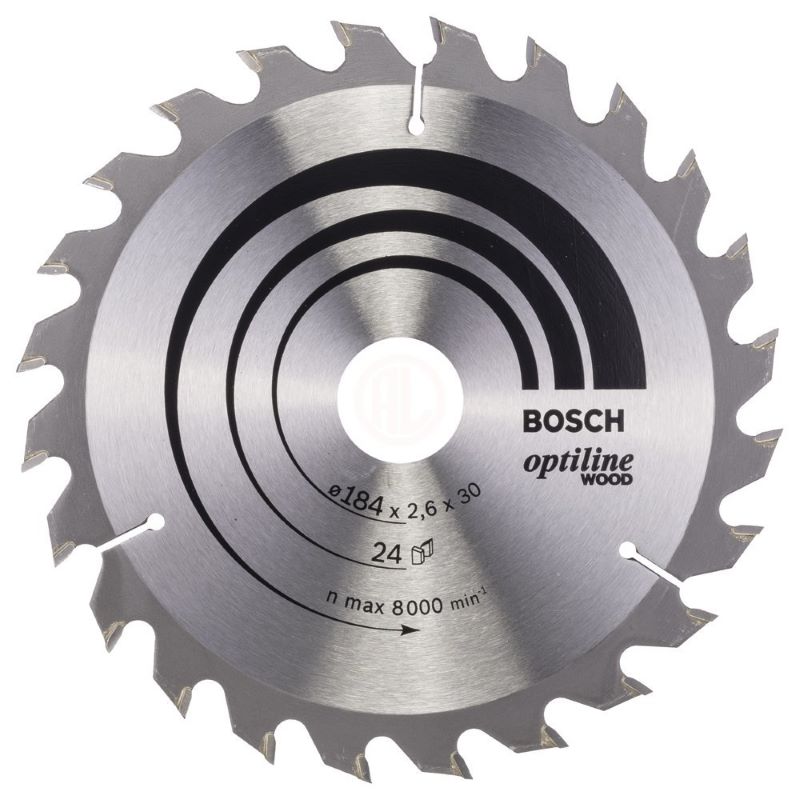 Bosch Daire Testere Bıçağı Optiline Wood 184x30 mm 24 Diş 