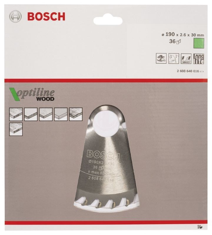 Bosch Daire Testere Bıçağı Optiline Wood 190x30 mm 36 Diş 