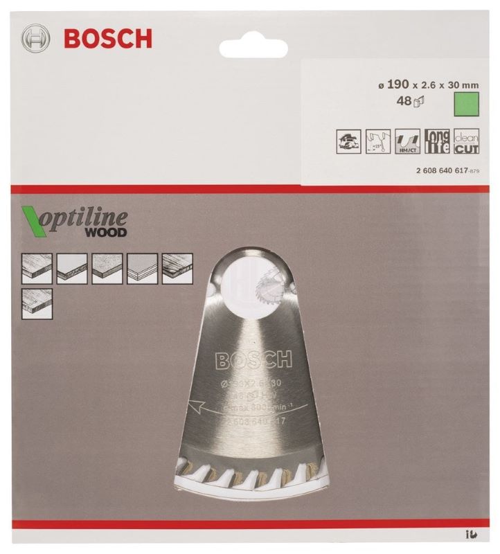 Bosch Daire Testere Bıçağı Optiline Wood 190x30 mm 48 Diş 