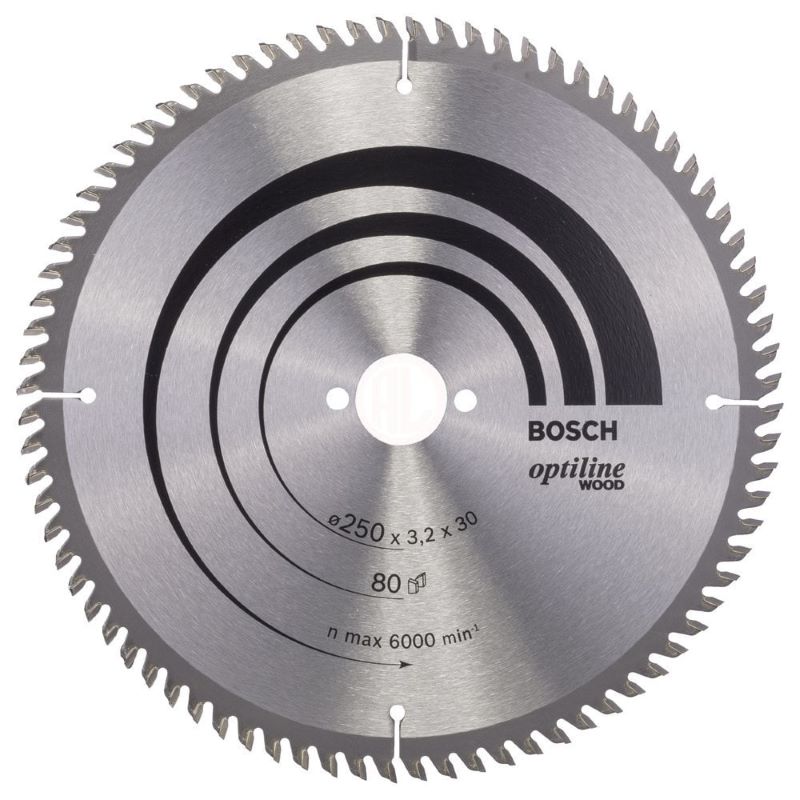 Bosch Daire Testere Bıçağı Optiline Wood 250x30 mm 80 Diş 