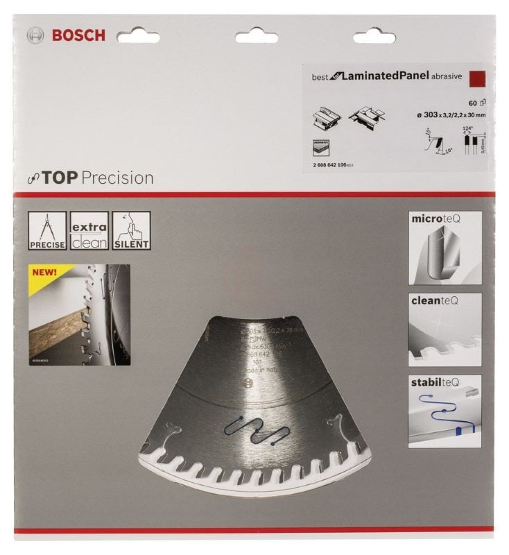 Bosch Daire Testere Bıçağı Best For LaminatedPanel Abrasive 300x30 mm 60 Diş 