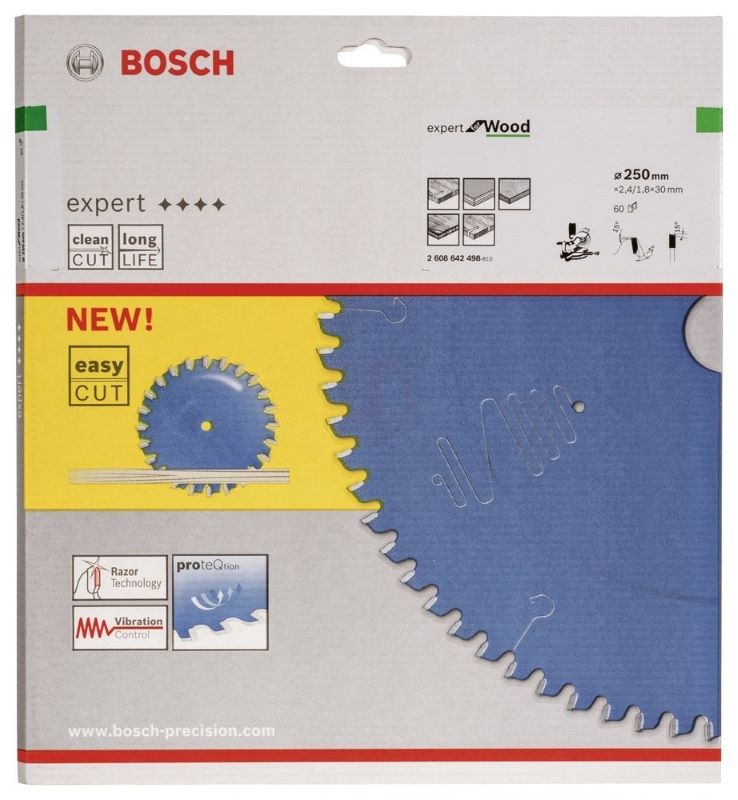 Bosch Daire Testere Bıçağı Expert For Wood 250x30 mm 60 Diş (2,4/1,8 mm) 