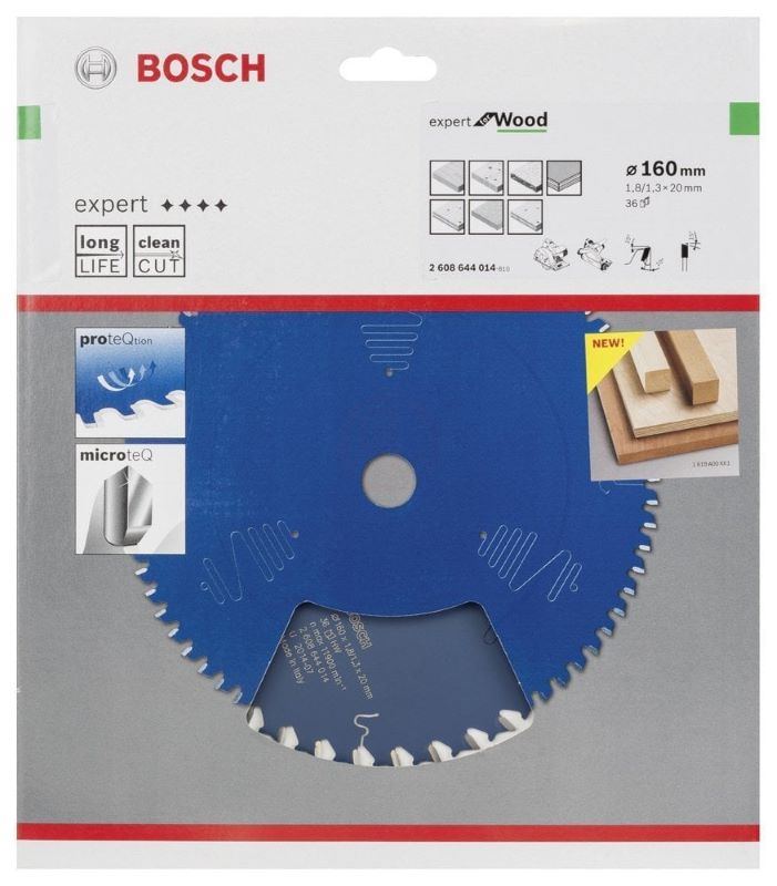 Bosch Daire Testere Bıçağı Expert For Wood 160x20 mm 36 Diş (1,8/1,3 mm) 