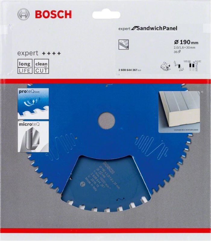 Bosch Daire Testere Bıçağı Expert For SandwichPanel 190x30 mm 36 Diş 