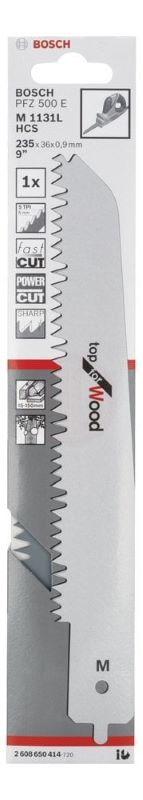 Bosch Panter Testere Bıçağı (PFZ 500 E) Top For Wood M 1131 L 235 mm 