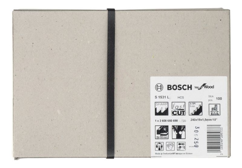 Bosch Panter Testere Bıçağı Top For Wood S 1531 L 240 mm (100 Adet) 