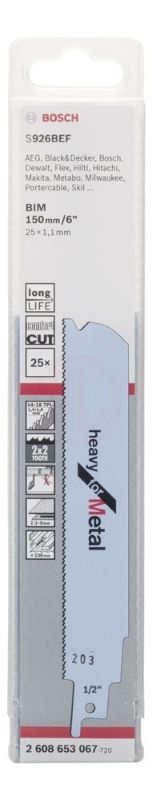 Bosch Panter Testere Bıçağı Heavy For Metal S 926 BEF 150 mm (25 Adet) 