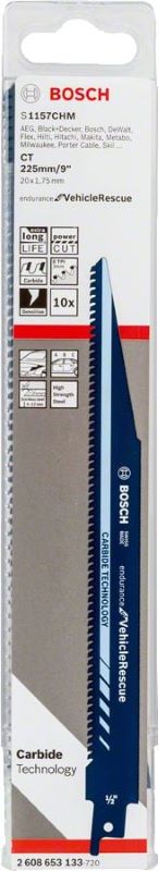 - Bosch Panter Testere Bıçağı Endurance For Vehicle Rescue S 1157 CHM 225 mm (10 Adet) 