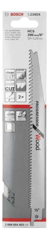 Bosch Panter Testere Bıçağı Progressor For Wood S 2345 X 200 mm (2 Adet) 